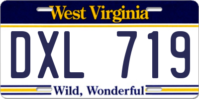 WV license plate DXL719