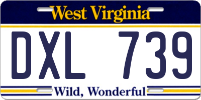 WV license plate DXL739