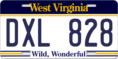 WV license plate DXL828