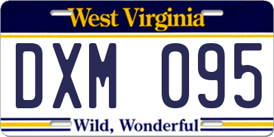 WV license plate DXM095
