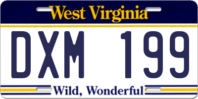 WV license plate DXM199