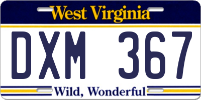 WV license plate DXM367
