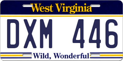 WV license plate DXM446