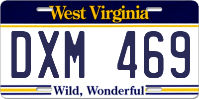 WV license plate DXM469