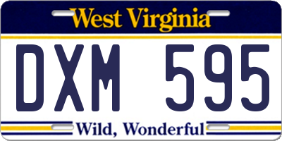 WV license plate DXM595