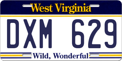 WV license plate DXM629