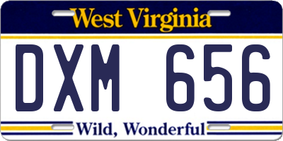 WV license plate DXM656