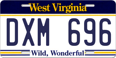 WV license plate DXM696