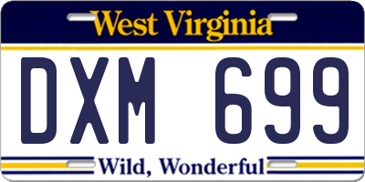WV license plate DXM699