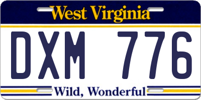 WV license plate DXM776