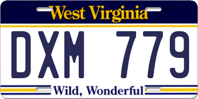 WV license plate DXM779