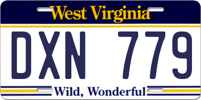 WV license plate DXN779