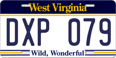 WV license plate DXP079