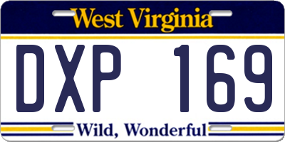 WV license plate DXP169