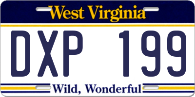 WV license plate DXP199