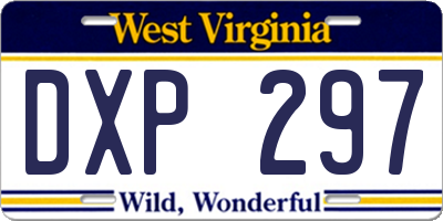WV license plate DXP297