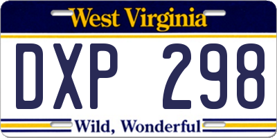 WV license plate DXP298