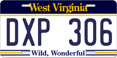 WV license plate DXP306