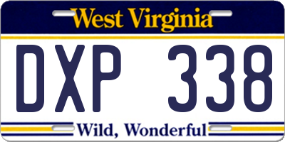 WV license plate DXP338