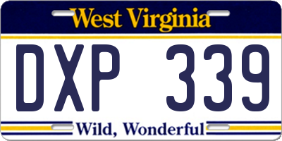 WV license plate DXP339