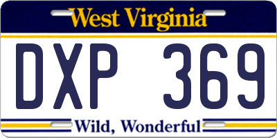 WV license plate DXP369