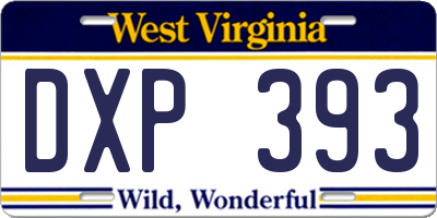 WV license plate DXP393