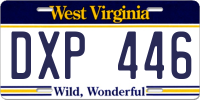 WV license plate DXP446