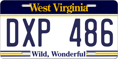 WV license plate DXP486