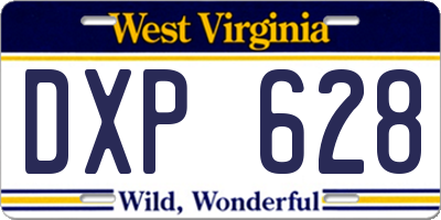 WV license plate DXP628
