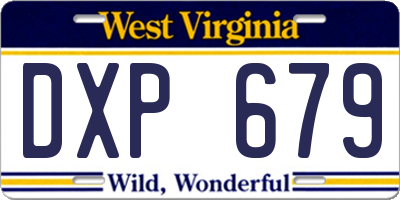 WV license plate DXP679