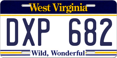 WV license plate DXP682