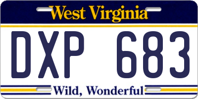 WV license plate DXP683