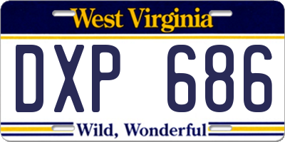 WV license plate DXP686