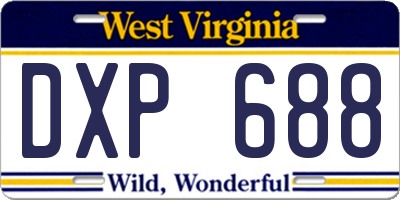 WV license plate DXP688