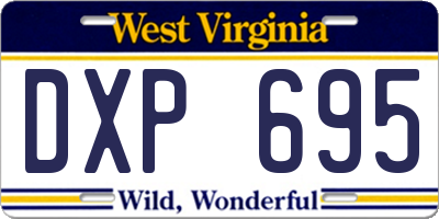 WV license plate DXP695