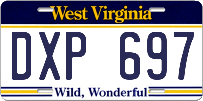 WV license plate DXP697
