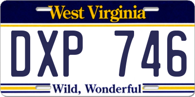 WV license plate DXP746
