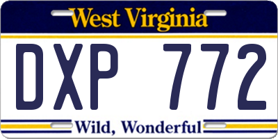 WV license plate DXP772