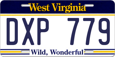 WV license plate DXP779