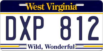 WV license plate DXP812