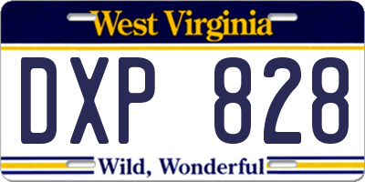 WV license plate DXP828