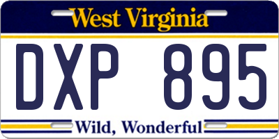 WV license plate DXP895