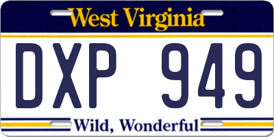 WV license plate DXP949