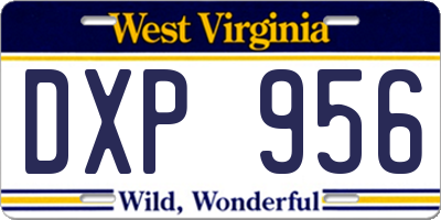 WV license plate DXP956