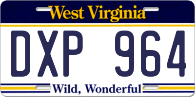 WV license plate DXP964