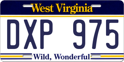 WV license plate DXP975