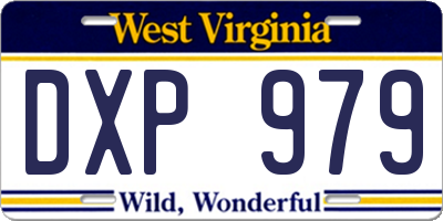 WV license plate DXP979