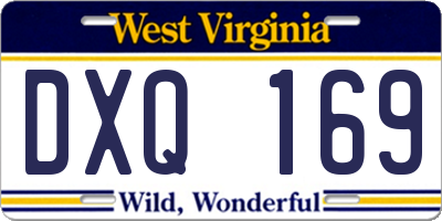 WV license plate DXQ169