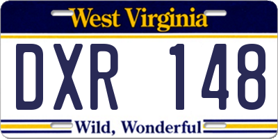 WV license plate DXR148