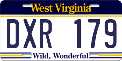 WV license plate DXR179